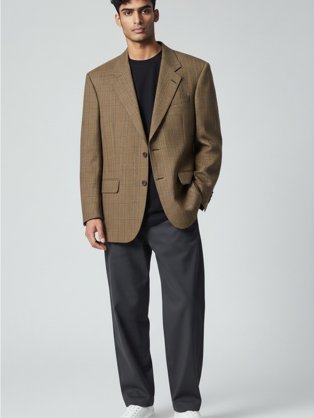 Vintage Burberrys Glen Plaid Sport Coat Blazer Brown Tan Men’s